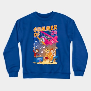 The summer of 2024 - funny and colourful illustration Crewneck Sweatshirt